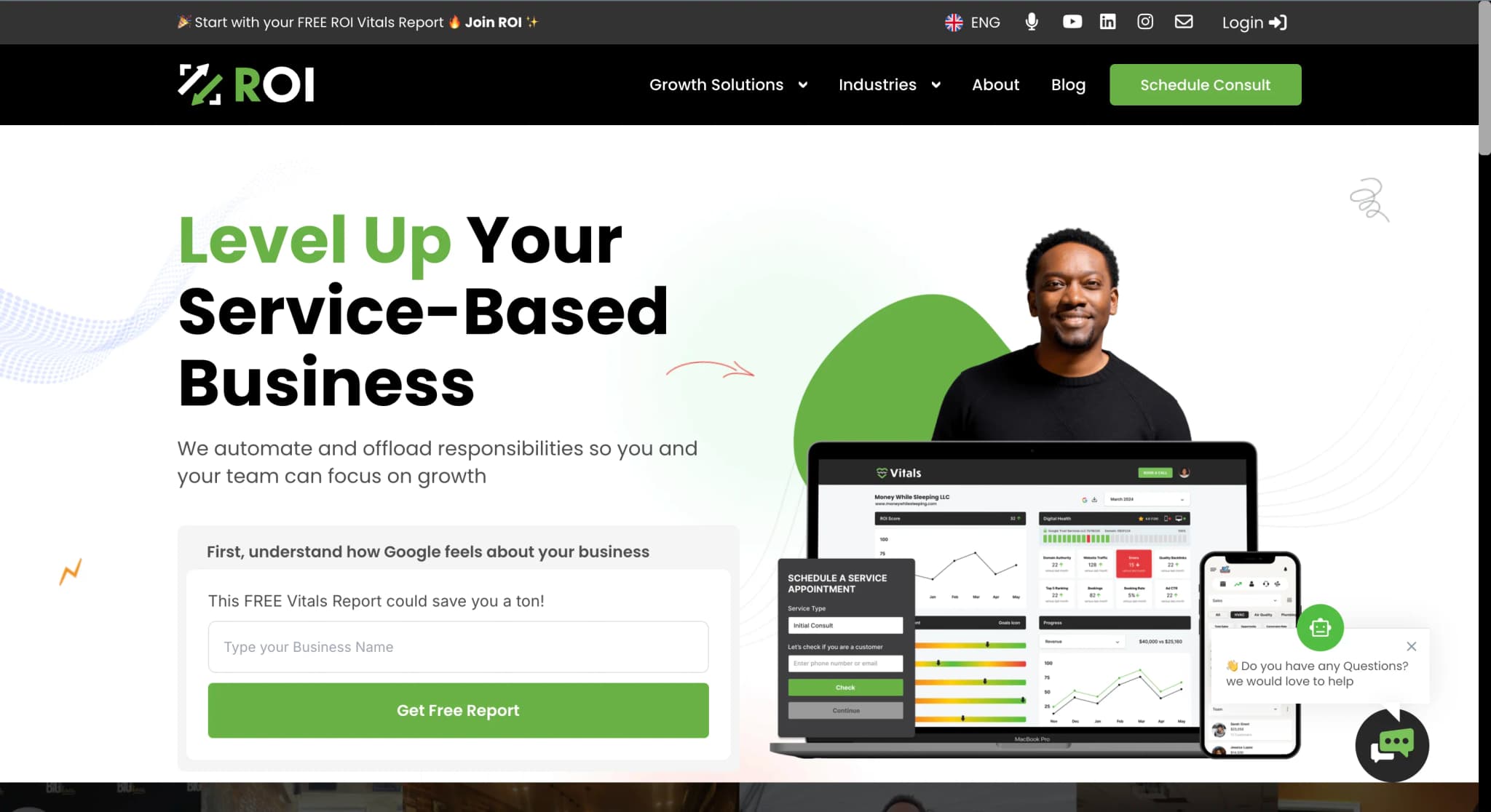 Screenshot of ROI Level Up project