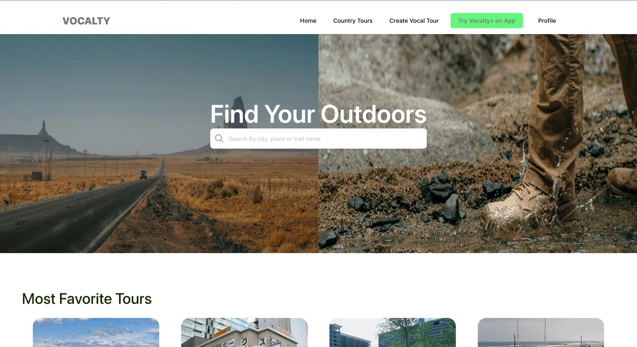 Screenshot of Vocalty — Tourist Guide project